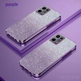 Sang Trọng Ốp Điện Thoại Dẻo Vuông Mạ Kim Tuyến Lấp Lánh Cho oppo reno 3 4 5 6 7 8 pro 7 se