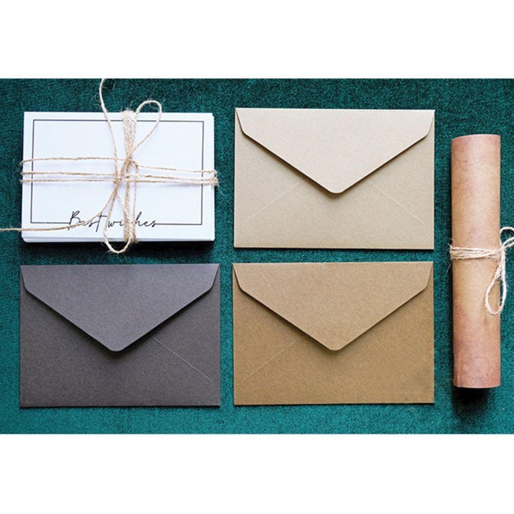 HIGHVIEWLS 20 Cái / gói Phong Bì Phương Tây, Thiệp Chúc Mừng Giấy C6, Gói Tiếp Liệu Vintage Nhung Họa Tiết Túi Quà Tặng Quấn Chữ Phong Bì Lời Mời Tiệc Cưới