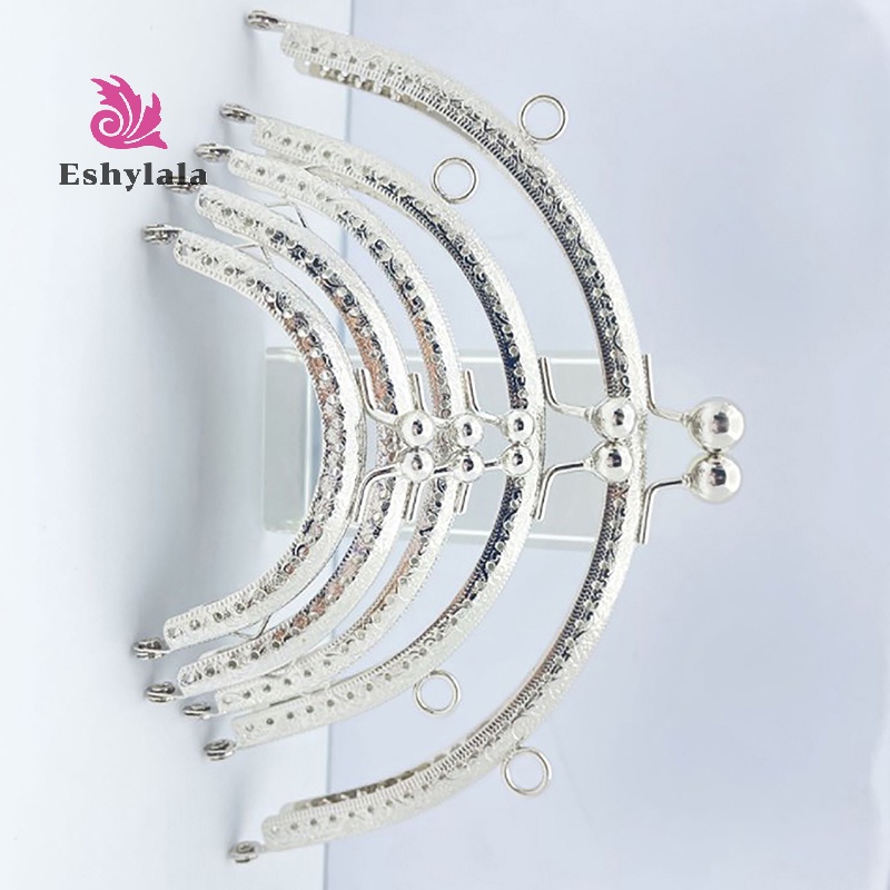 1 CÁI 8.5 / 10.5 / 12.5 / 15.5CM Bạc Bóng Cơ Bản Hình Bán Nguyệt Kim Loại Khung Kiss Khóa Móc Khóa Phụ Kiện Túi DIY [MỚI]