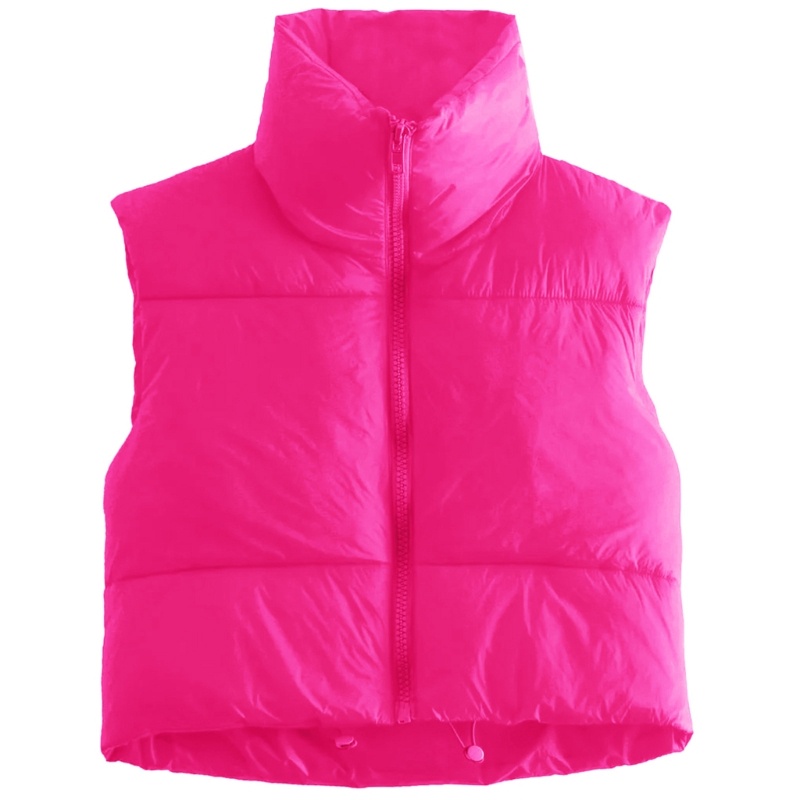 Yoioi Áo Croptop Sát Nách Cổ Đứng Có Khóa Kéo Và Đệm Ngực Cho Nữ