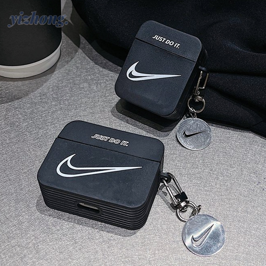 Vỏ Bảo Vệ Hộp Sạc Tai Nghe airpods pro 2 3 1 Bằng tpu Mềm Chống Sốc Có Móc Treo Màu Trắng Đen Cho airpods pro 2 3 1