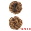 DELMER Tổng Hợp Chignon, Phần Mở Rộng Tóc Giả Tóc Lộn Xộn Tóc Xoăn Bun, Lông Tơ Đen Sóng Tóc Mảnh Nâu Vuốt Kẹp Bun Nữ