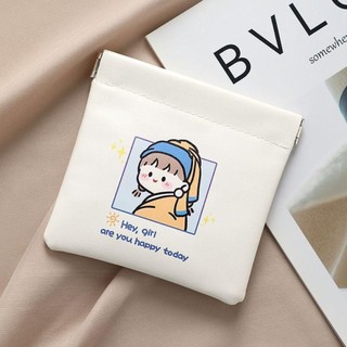 Túi son môi ESSENCEH, Túi đựng mỹ phẩm Mini bằng da Pu mềm di động, Túi đựng đồ du lịch đóng tự động họa tiết hoạt hình