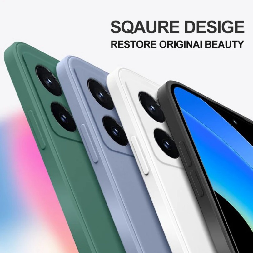 Ôp Điện Thoại Silicon Dẻo Vuông Sang Trọng Cho redmi k70 pro k70e k60 ultra 13c Ốp