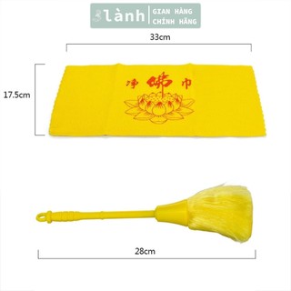 Bộ Vệ Sinh Bàn Thờ 3 Lành Khăn Lau Chổi Quét Dọn Dẹp Bàn Thờ Phật Thổ Địa Thần Tài Gia Tiên