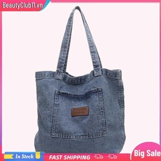 Túi Xách denim Cỡ Lớn Thời Trang Đơn Giản Cho Nữ