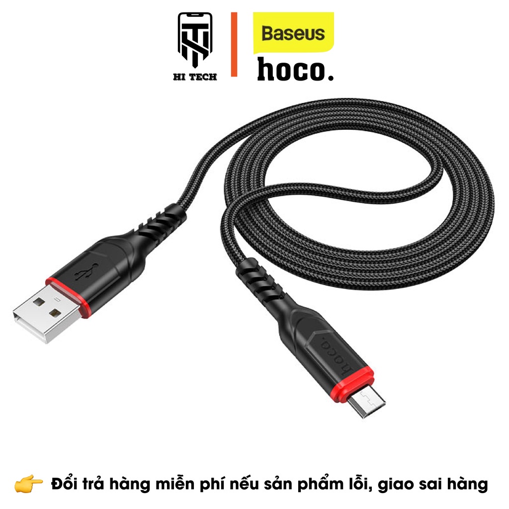 Dây sạc nhanh Micro HOCO X59, sạc nhanh 2.4A từ USB to Micro dây bọc ...