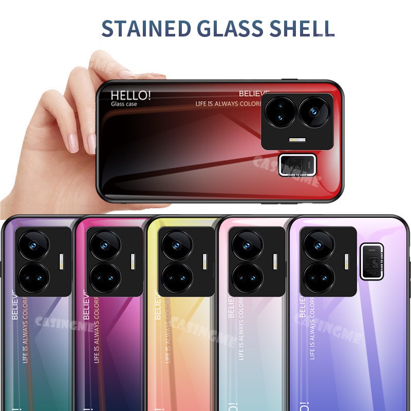 Ốp Điện Thoại Kính Cường Lực Màu Gradient Cho Realme GT3 240W GT3 RealmeGT3 240W RealmeGT GT Neo 5 3 4G 5G 2023