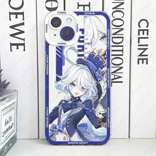 Ốp Điện Thoại TPU Silicone Trong Suốt Chống Sốc In Hình Game Genshin Va Chạm Furina Cho iphone 14 Pro Max 11 12 13 Pro Max