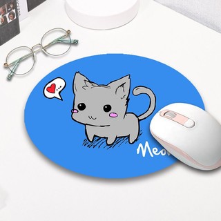 Miếng Lót Chuột Cao Su Hình Tròn Cỡ Nhỏ In Họa Tiết Hoạt Hình Sáng Tạo