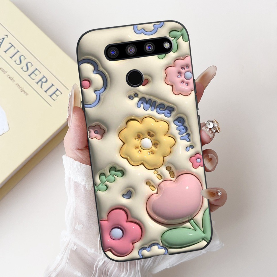 Ốp Điện Thoại LG V50 LM-V500EM LG V50 ThinQ 5G Ốp Lưng Đen Thẩm Mỹ Mèo Dễ Thương Thời Trang Ngộ nghĩnh Silicon Chống Sốc Ốp Lưng
