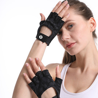 Lulu Thể Dục Găng Tay Thể Thao Nữ Tập Luyện Ngoài Trời Găng Tay Tập Yoga Nữ Đi Xe Đạp Thể Dục Găng Tay Chống Trơn Trượt