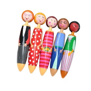 Yoo 5 Chiếc Bút Bi Có Thể Thu Vào Bút Viết Mịn Bút Báo Chí Búp Bê Sáng Tạo