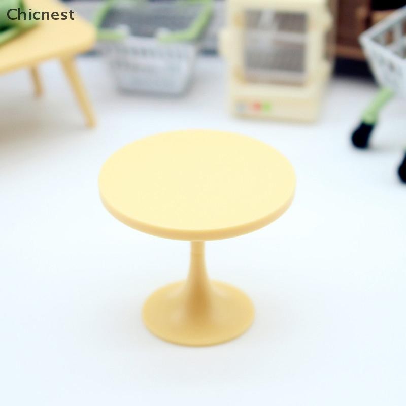 [Chc] Nhà búp bê DIY Bàn tròn Micro Scene Model Phòng ngủ Đồ chơi gia đình Búp bê Cô gái Quà tặng Nhà búp bê Phụ kiện nội thất thu nhỏ [VN]