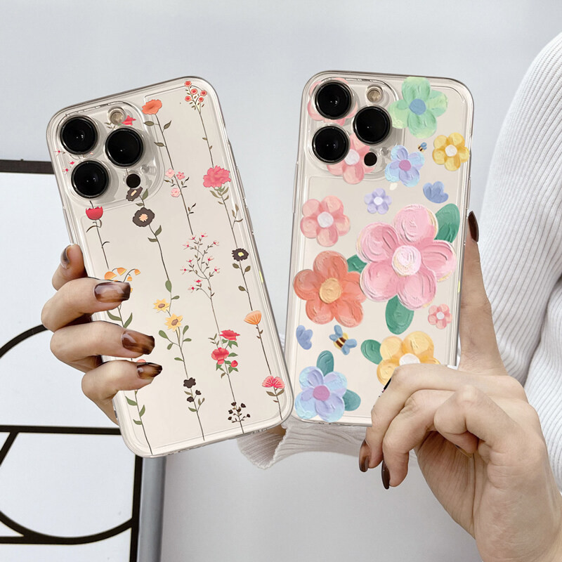 Vỏ Cho Infinix Tecno POVA 2 3 4 5 Camon 19 Pro 19 Neo Zero 30 5G Hot 9 Play Spark 10 Pro 10C Vỏ Hoa Chống Sốc Camera Bảo Vệ Mắt Thiên Thần