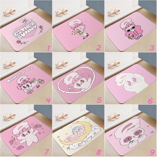Thảm cửa Esther Bunny Hoạt hình Thảm cửa thỏ dễ thương ngọt ngào Quà tặng thiết thực cho gia đình Phòng ngủ Văn phòng Thảm trải sàn chống trượt (60x40CM)