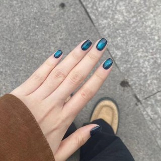 EBINLANDS 24 Chiếc Móng Tay Giả, Ngắn Full Cover Press on Nails, Có Thể Tái Sử Dụng Mắt Mèo Lấp Lánh Móng Tay Nghệ Thuật DIY Làm Móng Tay Nghệ Thuật