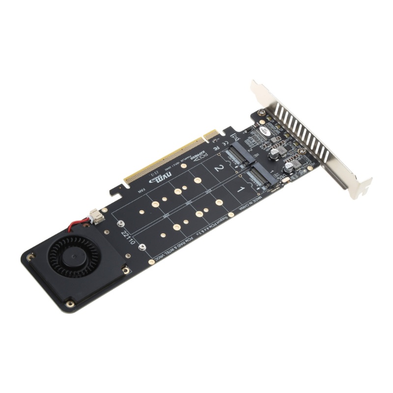 Cắm trại cho M 2 NVMe SSD PCIe Adapter Card PCI cho Express 4 0 X16 Chuyển sang 4 cổng cho
