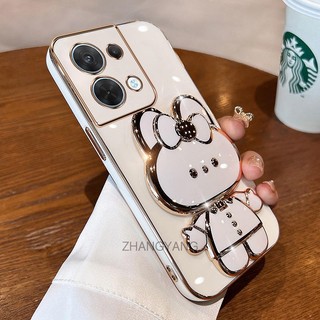 ốp lưng oppo reno 8 reno 8 pro reno 9 reno 9 pro Ốp Điện Thoại TPU Silicon Mềm Mạ Điện Gắn Gương Trang Điểm Hình Thỏ 3D Cho oppo reno 8 reno 8 pro reno 9 reno 9 pro