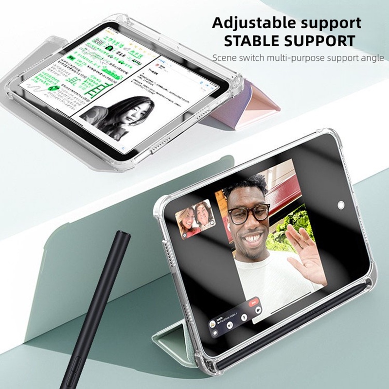 Bao Da Máy Tính Bảng Trong Suốt Hít Nam Châm Có Ngăn Đựng Bút Cho redmi pad SE 11inch redmi pad 2 pro 12.1 Lưng