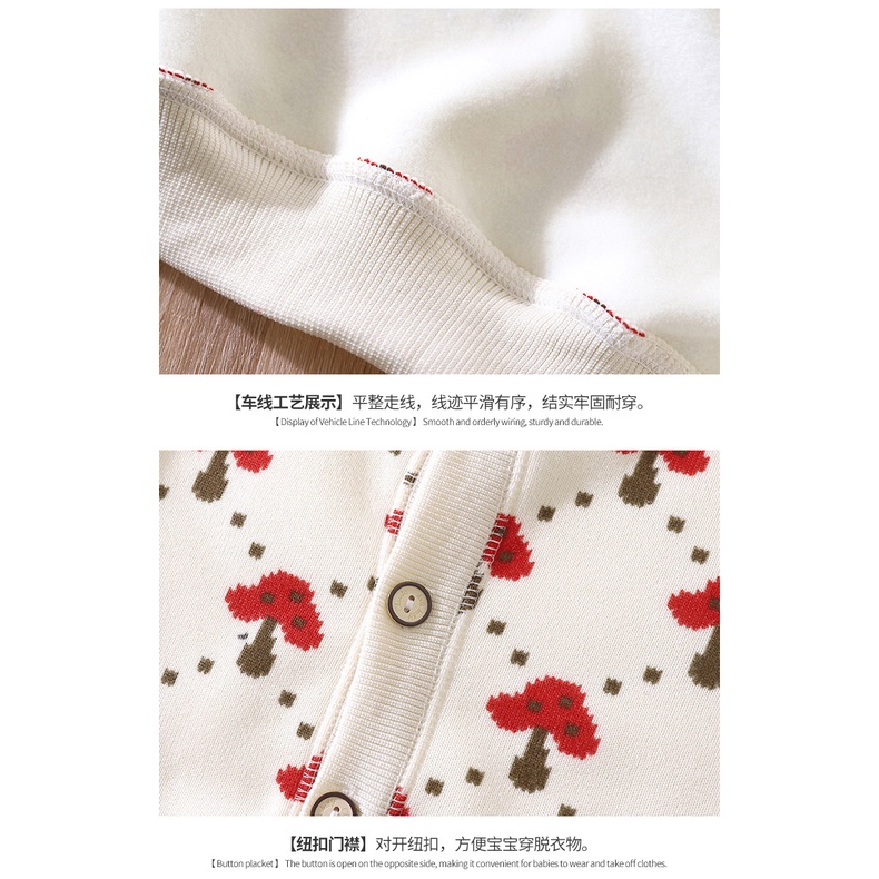 Phong Cách Mới Trẻ Em Tất Cả Trận Đấu Áo Khoác Dệt Kim Bé Trai Bé Gái Ấm Áp Cardigan Dày Bên Ngoài Mặc Áo Len