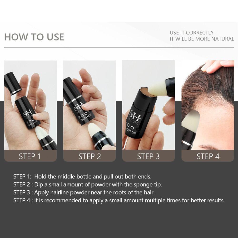 STARYSWAY Bột làm đầy tóc Che khuyết điểm Làm đầy trán Hairline Root Touch Ups Bột trang điểm Hairline Fluffy Hair Coverage
