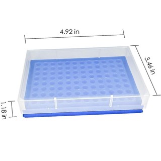 Giá đỡ ống PCR EARTHLYCO 2 chiếc, giá đỡ Microcentrifuge 96 lỗ, PP khử trùng, xanh 13x9x3cm
