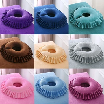 [Gối Nằm] Gối Massage Làm Đẹp Thẩm Mỹ Viện Gối Nằm Lõi Cao Su Gối Gối Gối Mặt Gối Hình Chữ U Massage Làm Đẹp Giường Lỗ Miệng Gối Đệm Ngực