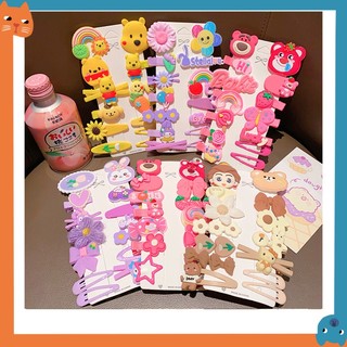 Bộ 14 Kẹp Tóc Hình Trái Dâu / Gấu / Ngôi Sao Dễ Thương Cho Thú Cưng