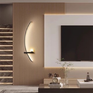 Aimi Phòng Khách Lưới Tản Nhiệt Đèn Phòng Khách Hiện Đại Tivi Nền Đèn Tường Dải Treo Tường Đèn Trang Trí