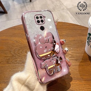 ốp lưng redmi note 9 Ốp Điện Thoại Silicon Mềm Mạ Điện Họa Tiết Thỏ Lấp Lánh Chống Rơi Cho redmi note 9