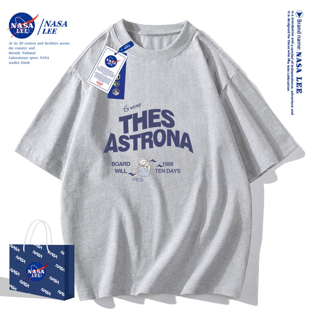 Nasa Áo Thun cotton Tay Ngắn Dáng Rộng Thời Trang Mùa Hè 2024 Cho Nam