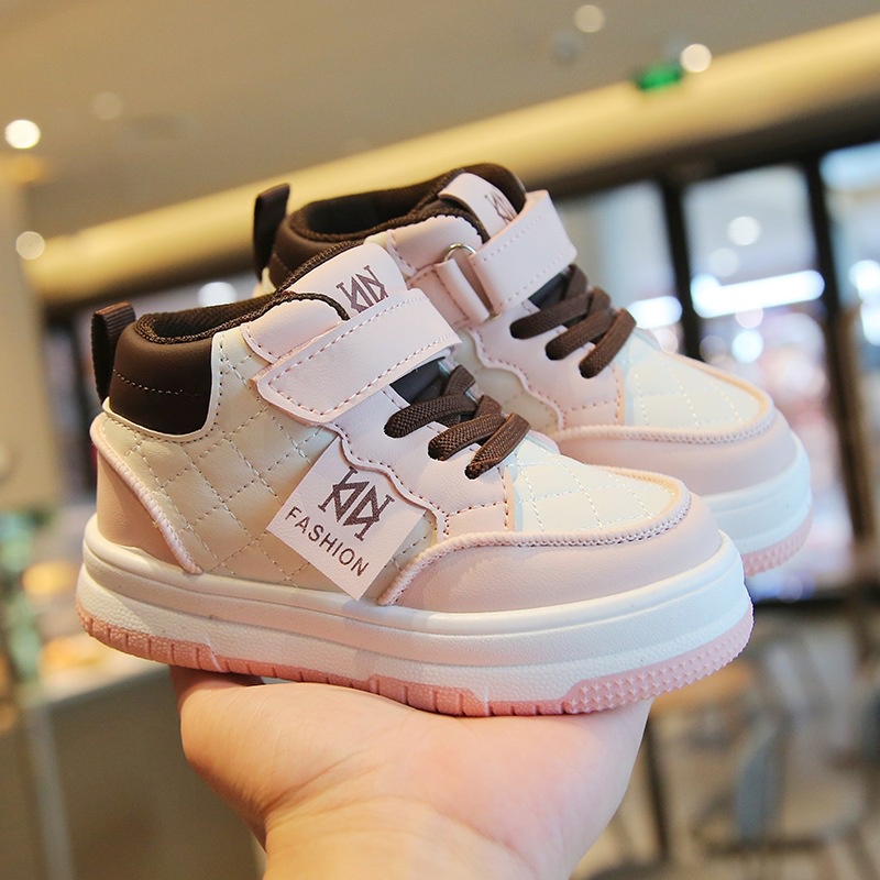 Giày Thể Thao Bé Trai Bé Gái Cao Cổ SY 27 Từ 1 - 7 Tuổi Quai Dán Da Trần Trám Phong Cách Thể Thao Cá Tính  Chip & mom