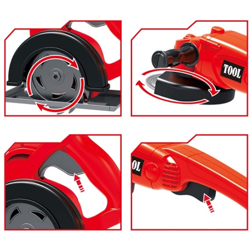 【SKISOPGO】Dụng cụ sửa chữa đồ chơi Đồ chơi trẻ em sửa chữa Đồ chơi khoan điện Đồ chơi giáo dục Kỹ sư bắt chước