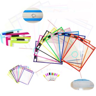 Dusur Có Thể Tái Sử Dụng Tay Nhựa Bảo Vệ Các Loại Màu Sắc Chống Thấm Nước Worksheet Pocket