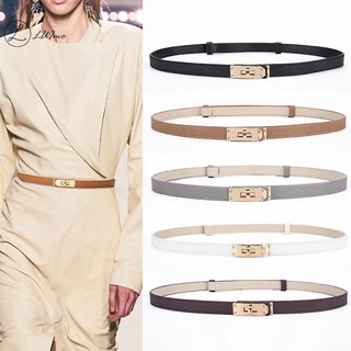 Luimo Thắt Lưng Da pu Bản Nhỏ Khóa Kim Loại Điều Chỉnh Được Thời Trang Thường Ngày Cho Nữ * Bán Chạy