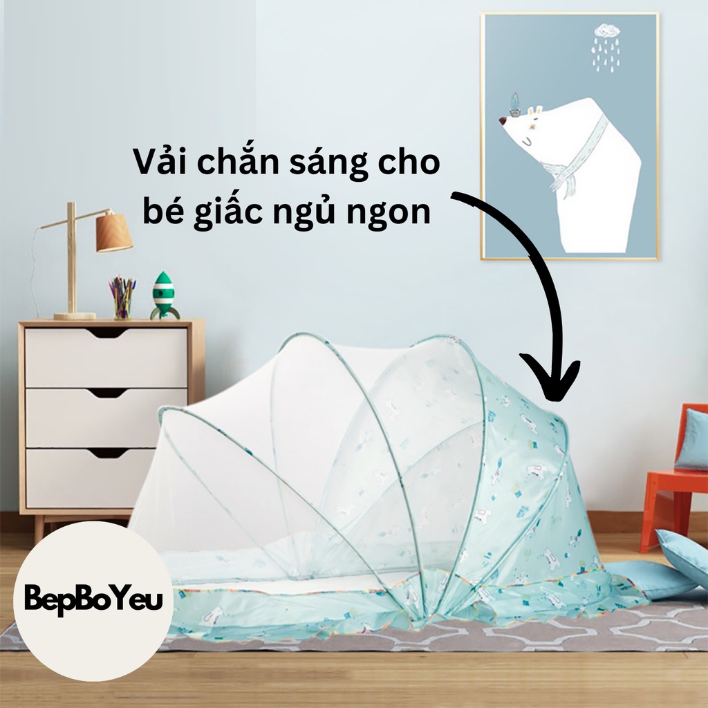 [Có sẵn] Màn mùng chụp cho bé, màn mùng chụp cho bé sơ sinh ,Mùng gấp gọn chống muỗi cho giường, nôi, cũi