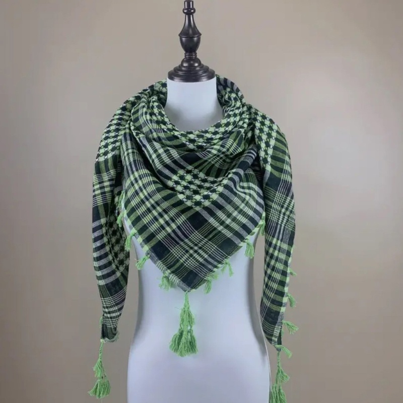 OXXGGKAO Khăn Shemagh Keffiyeh Palestine Khăn Choàng Nam Nữ Khăn Choàng Quấn Shemagh Khăn