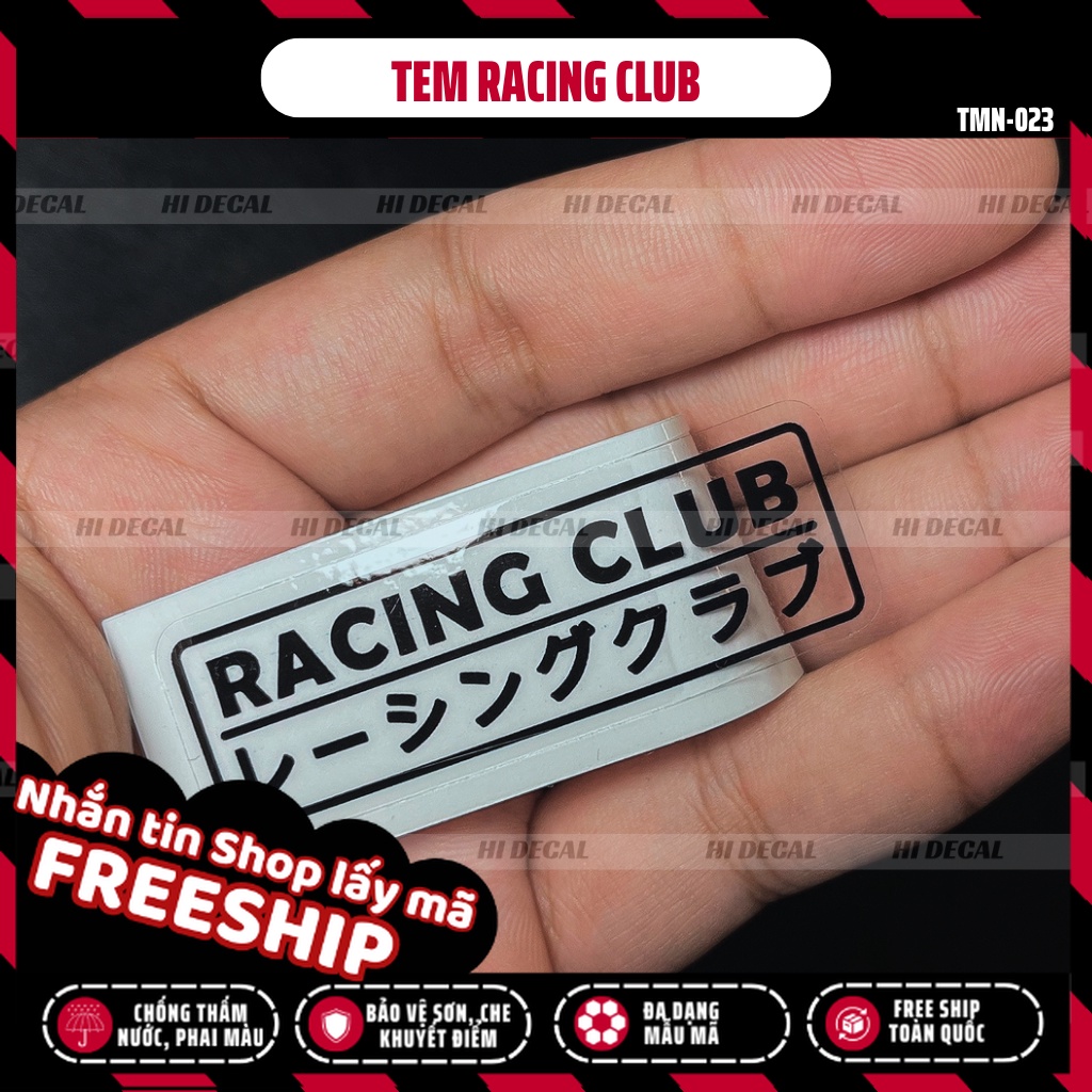 Tem Racing Club dán biển số cho mọi dòng xe | TMN-023 | Decal cao cấp ...