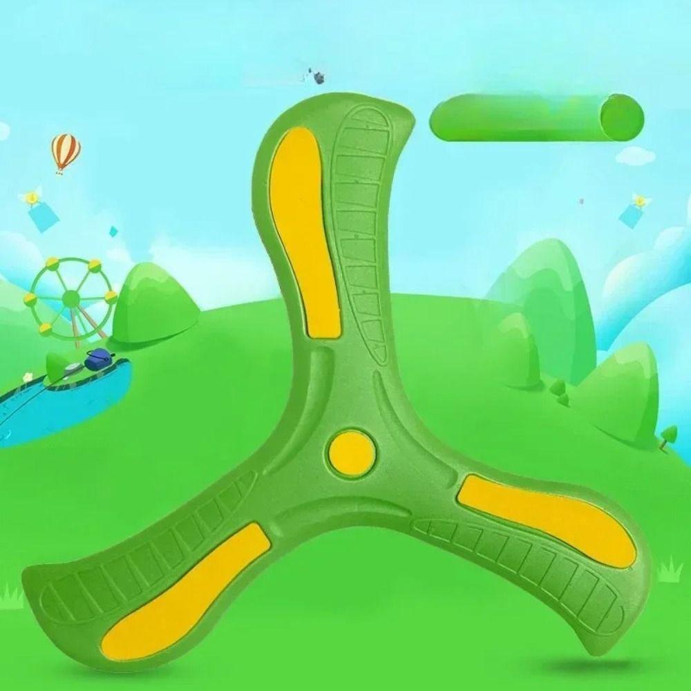 Đĩa bay chéo ba lá SEYAWSON, Đồ chơi trẻ em Thể thao mềm Trẻ em Boomerang, Giáo dục sớm Tương tác Nhựa Spinner Ba lưỡi dành cho người lớn