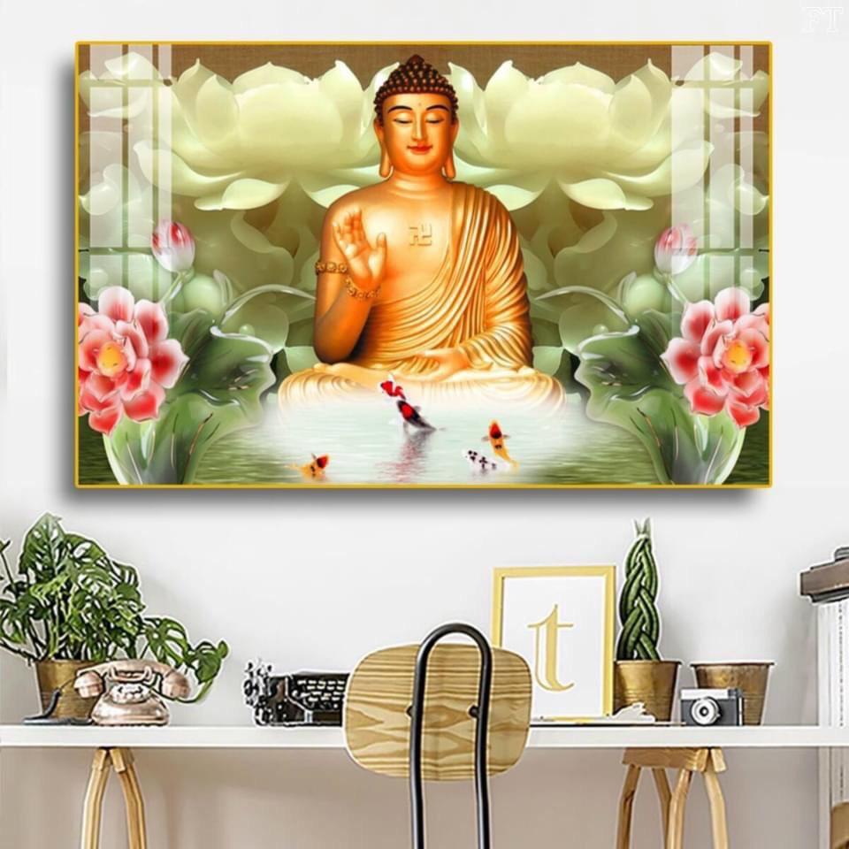 Tranh Tết Tráng Gương Phật Giáo Tài Lộc May Mắn, Trang Trí Nhà Cửa, Quà Tặng Năm Mới, Sỉ Quà Doanh Nghiệp