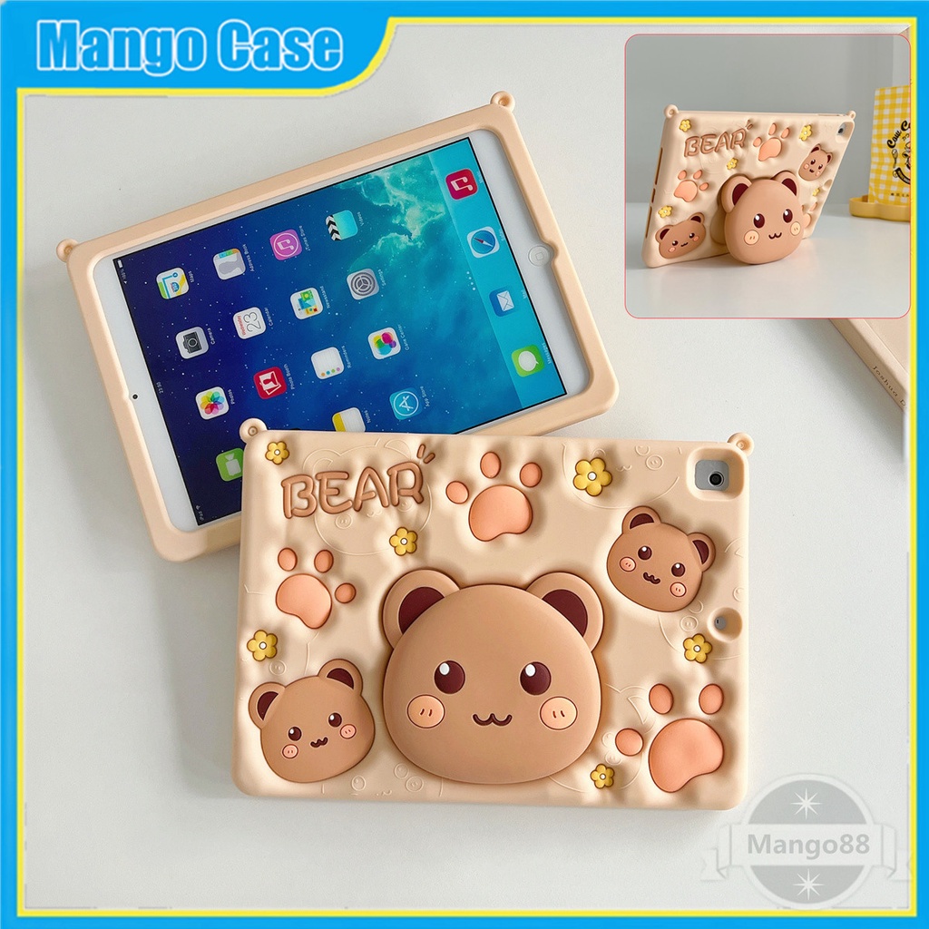 Ốp Lưng Cho Xiaomi Redmi Pad SE 11inch 2023 Máy Tính Bảng Keo Mềm 360 Giá Đỡ Dây Đeo Gấu Dễ Thương Phổ Biến Bao