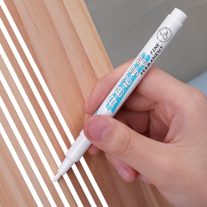Bút Đánh Dấu graffiti Chống Thấm Nước Màu Trắng / Đen Nhanh Khô Không Phai Màu Kèm Móc Dùng Làm Kính / Bánh Xe