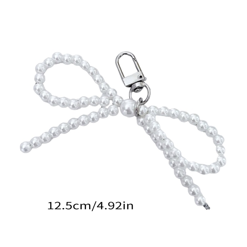 Móc Khóa Trang Trí Túi Xách Hình Nơ Đính Hạt Dễ Thương