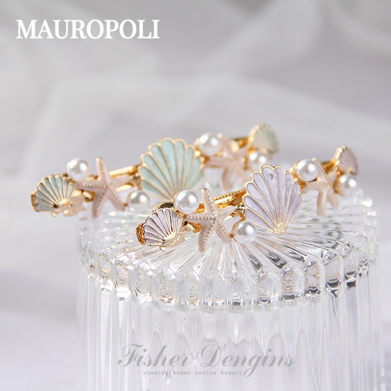 Mauropoli [Hàng Có Sẵn] Kẹp Tóc Hình Vỏ Sò / Sao Biển / Ngọc Trai Phong Cách Hàn Quốc