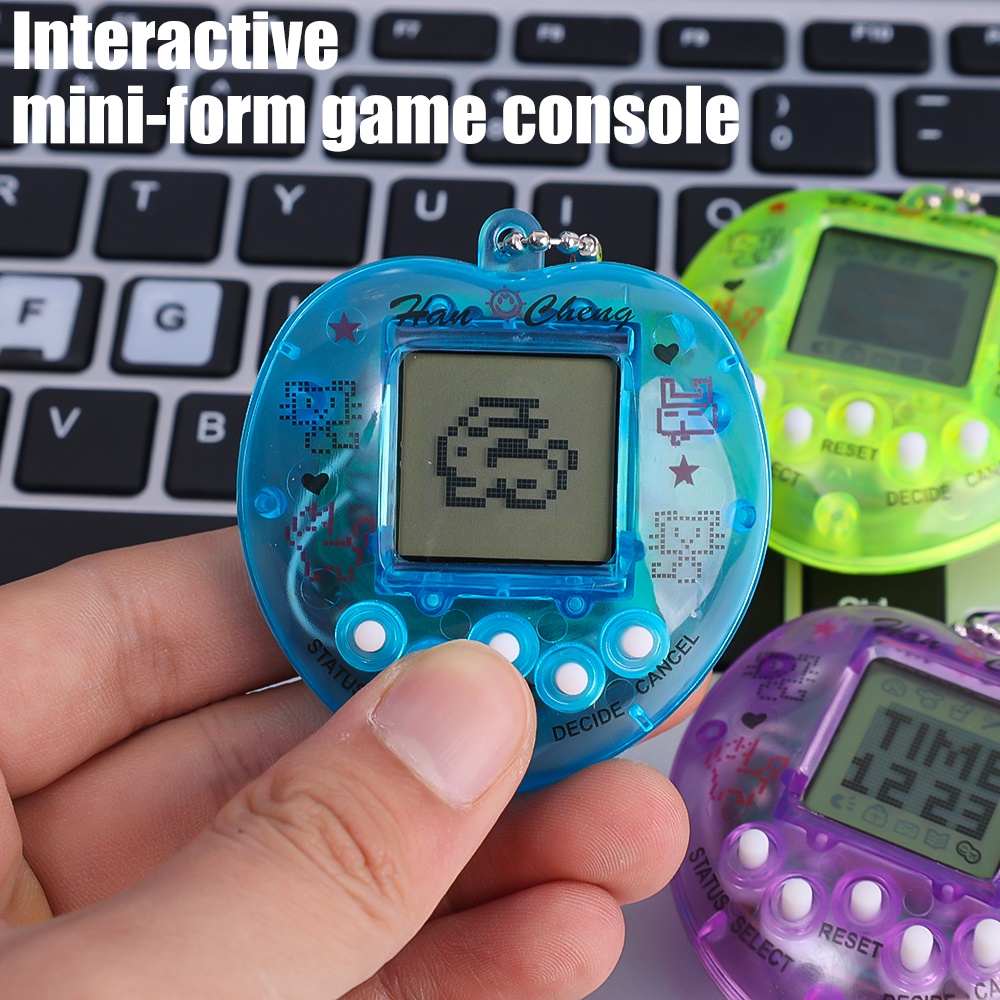 Máy Chơi Game Nuôi Thú Ảo Điện Tử Mini Hình Trái Tim - Móc Khóa Túi Sáng Tạo Vui Nhộn Cho Người Lớn Và Trẻ Em