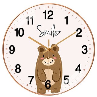 Đồng Hồ Treo Tường Bunnies Mặt Tròn Xinh Xắn 25cm Phù Hợp Trang Trí Phòng Ngủ, Phòng Khách