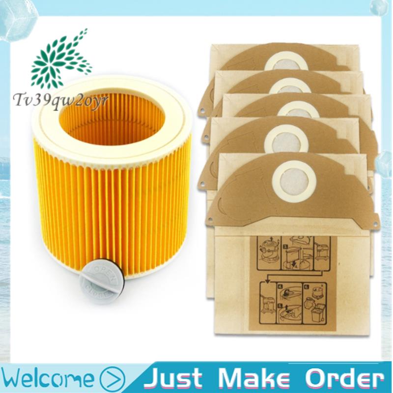 20 sacchetti filtro in carta compatibili con l'accessorio per aspirapolvere Kärcher 6.904-322 A2004 WD2