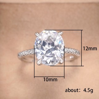 Nhẫn Mạ Bạc 925 Đính Đá Zircon Đơn Giản Thời Trang