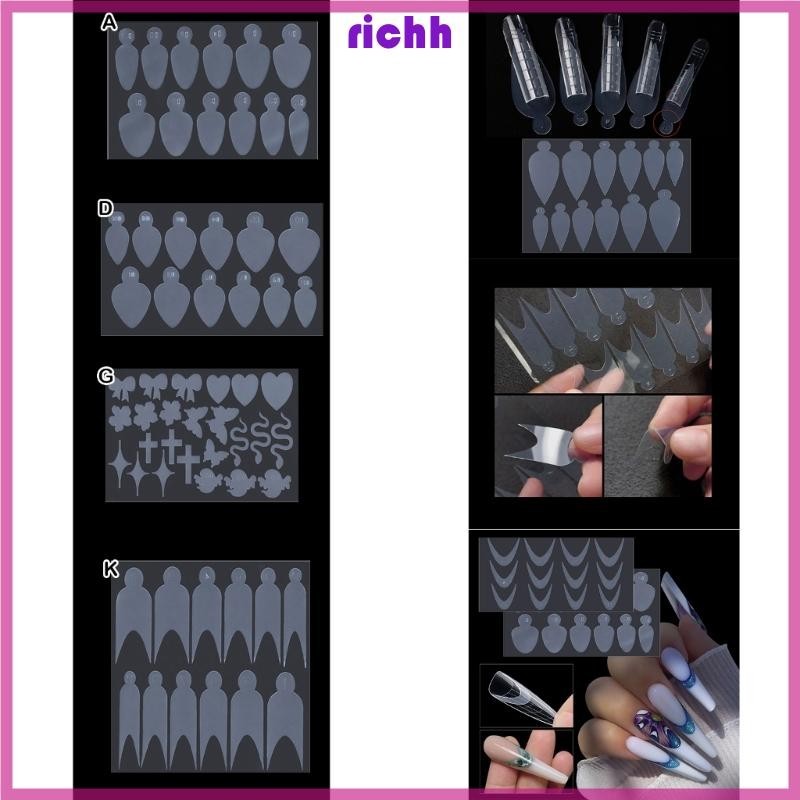 1 Tờ Miếng Dán Nối Dài Móng Tay Giả Kiểu Pháp Cho Nai Dual Form